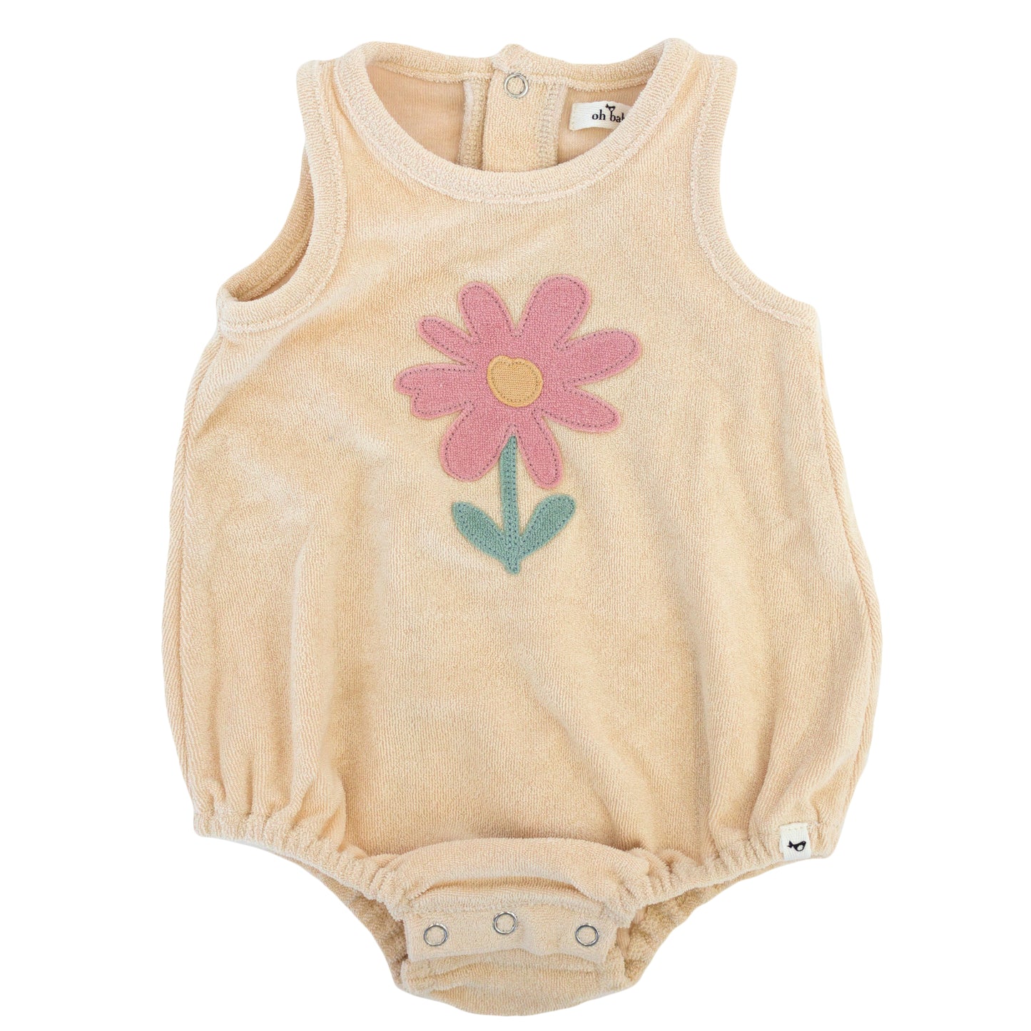 Blush Daisy Terry Applique Terry Bubble