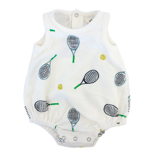 Tennis Print Terry Bubble