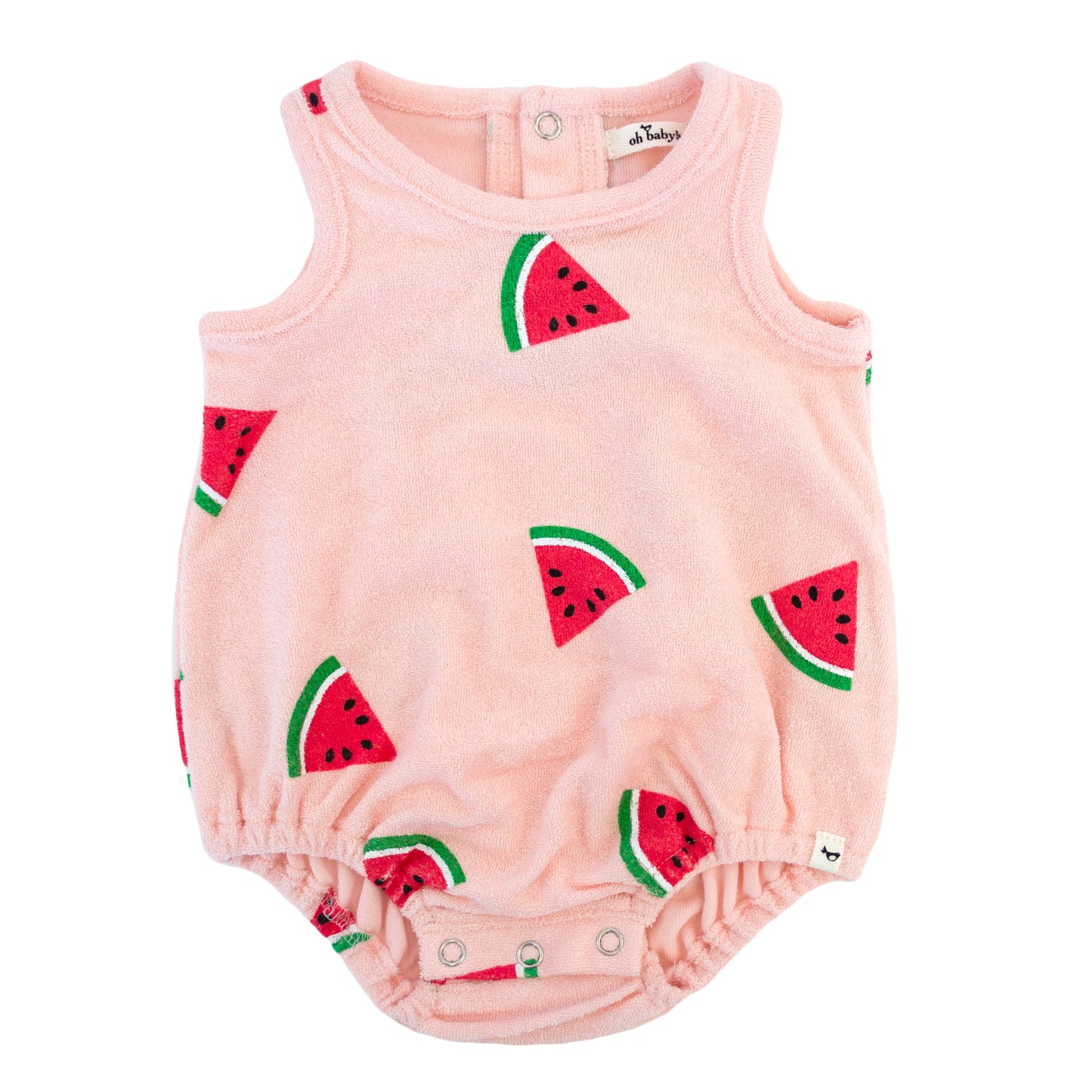 Watermelon Print Terry Bubble