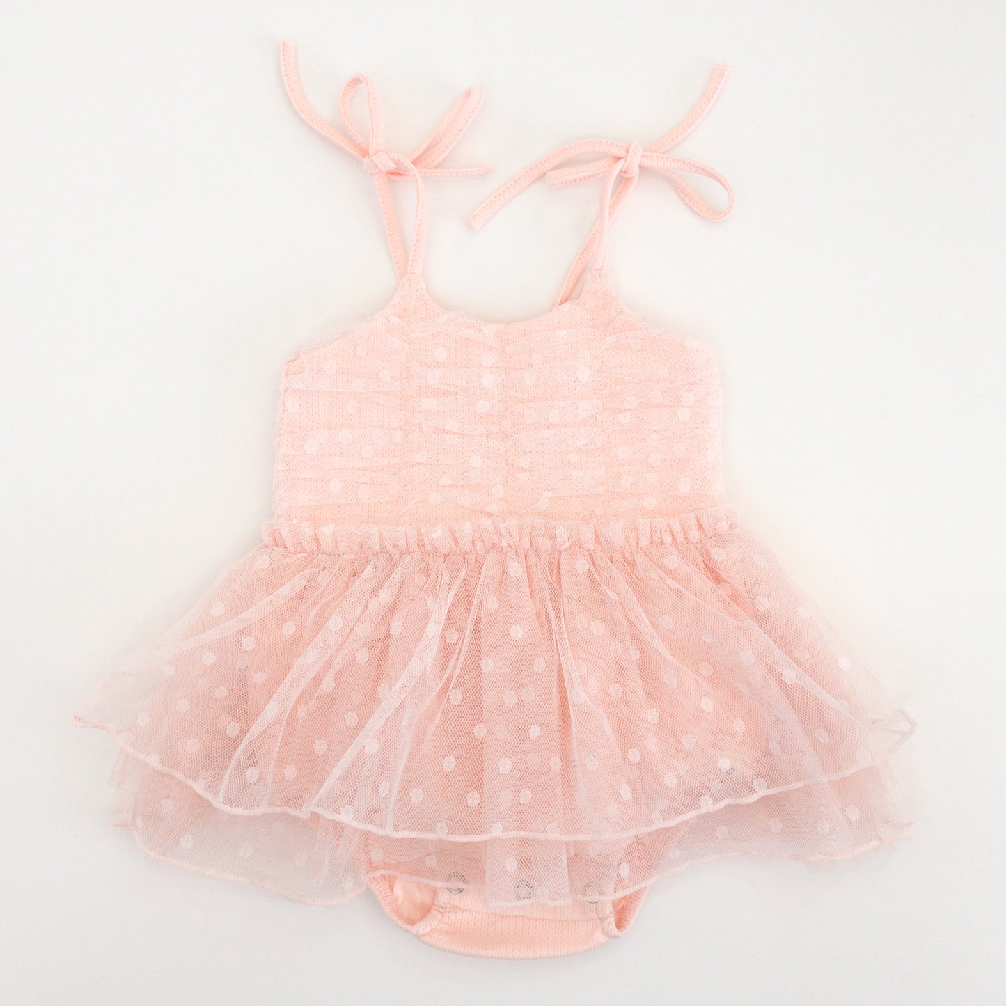 Dotted Mesh Pointelle Ballet Dress (Infant snaps)