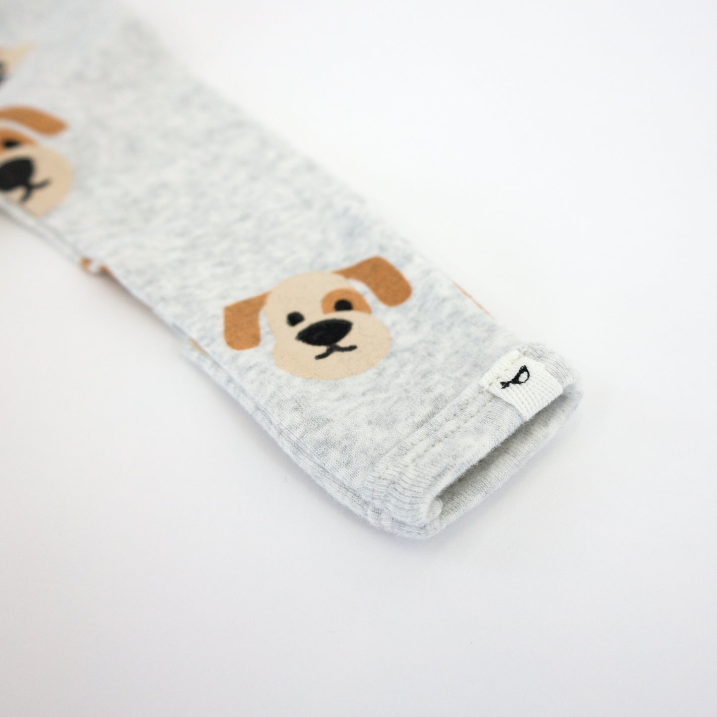 Puppy Face Print Zipper Footie