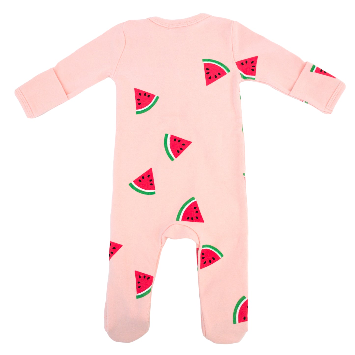 Watermelon Print Zipper Footie