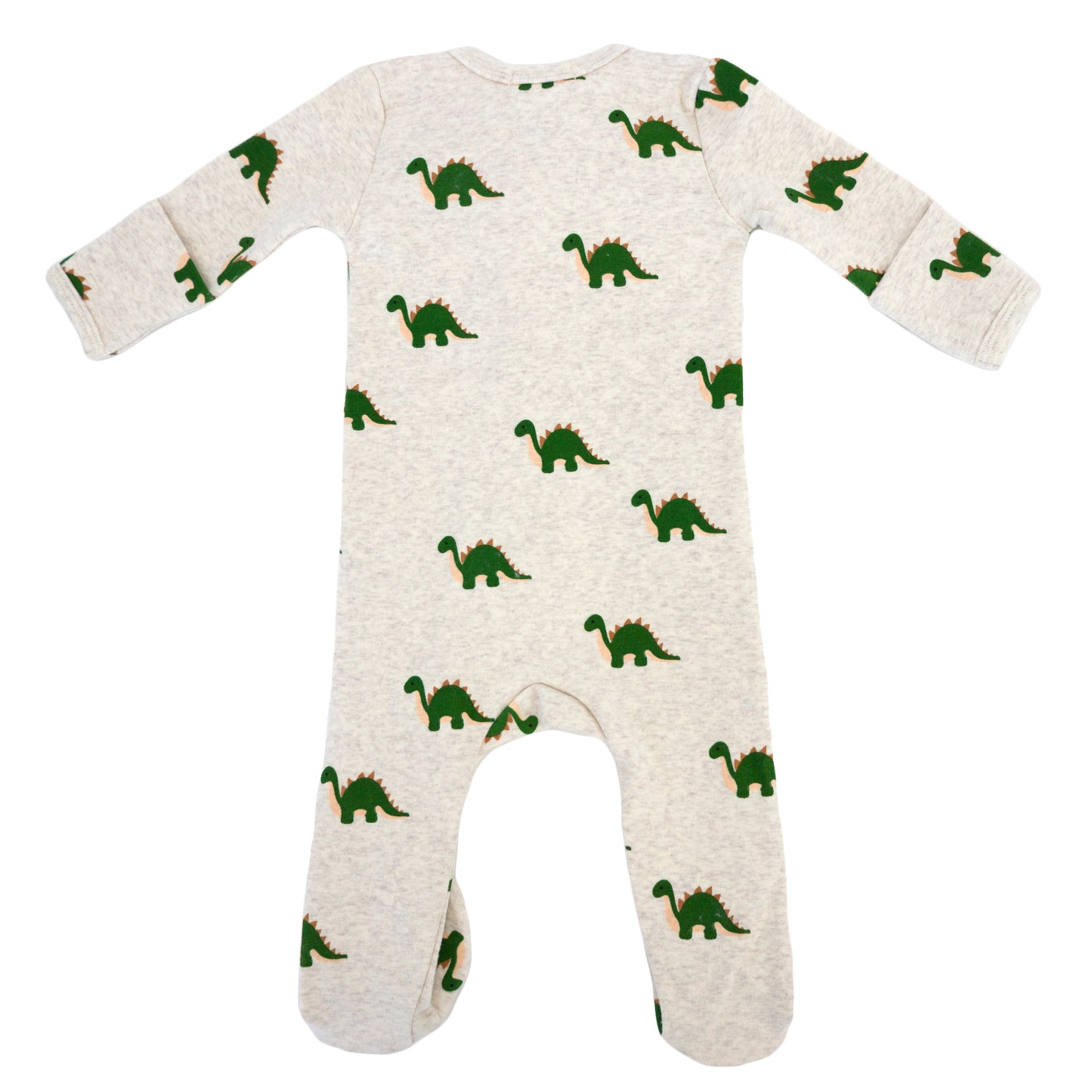 Dinosaur Print Zipper Footie