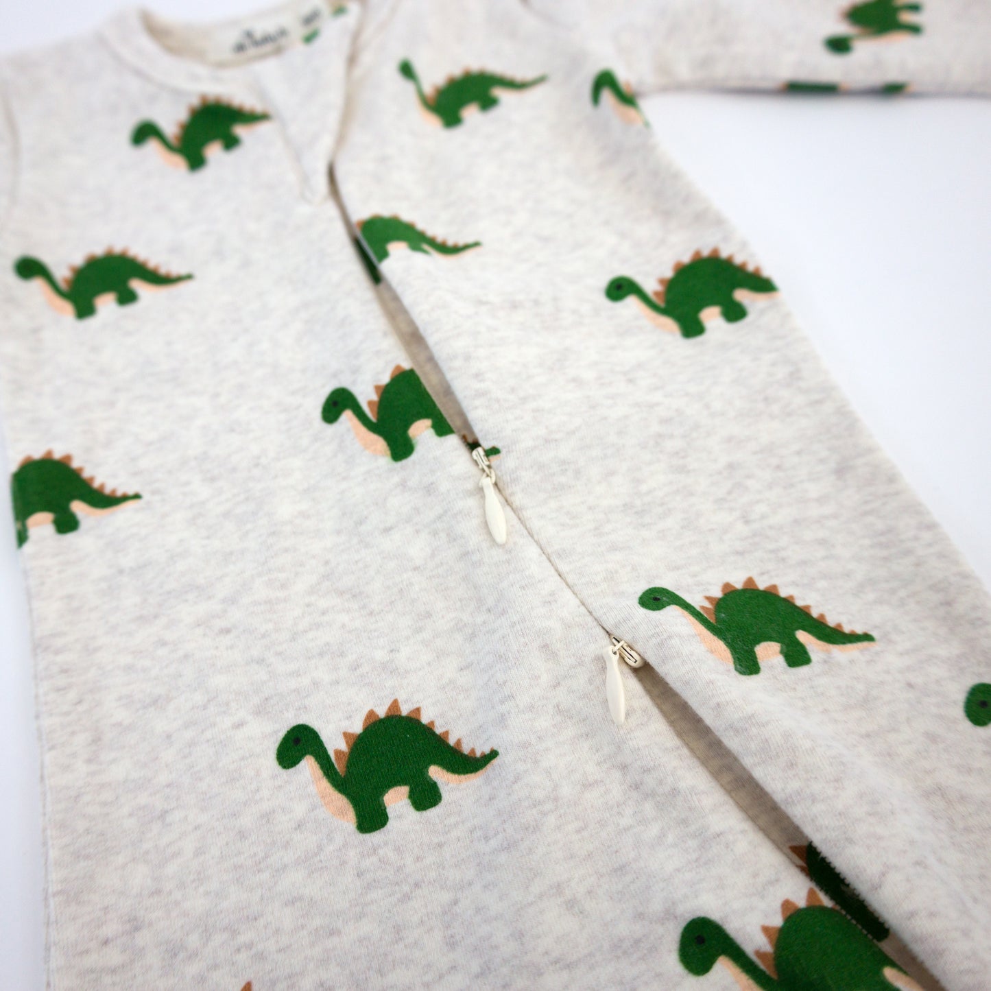 Dinosaur Print Zipper Footie