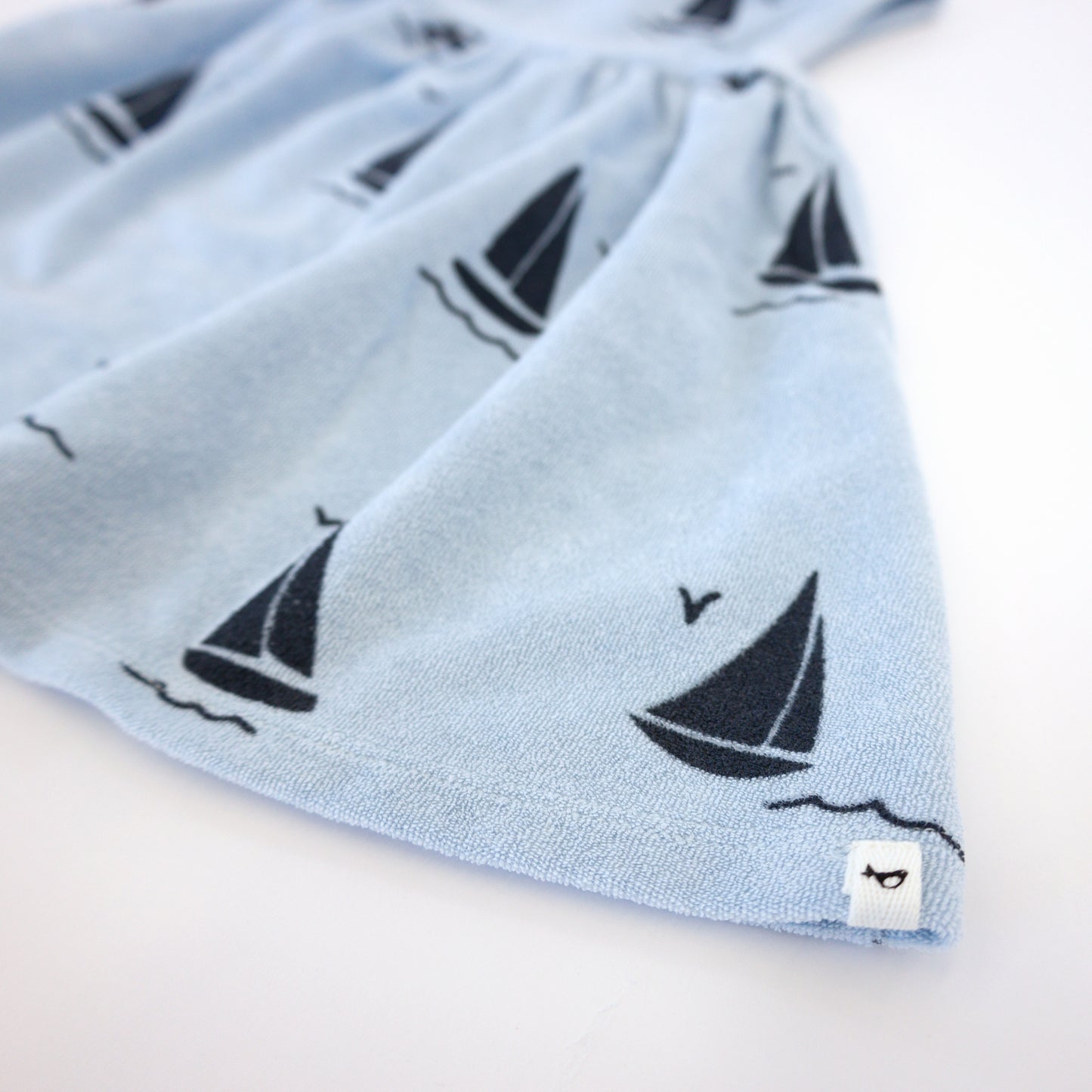 Denim Sailboats Print Tank Dress