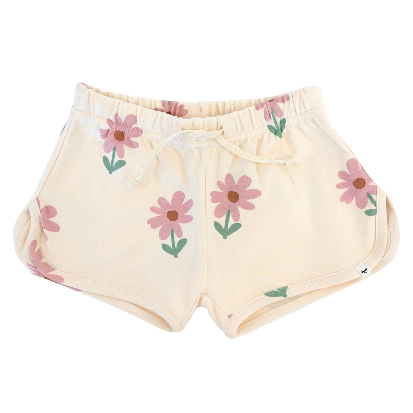 Picking Daisies Print Drawstring Track Short