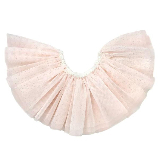 Frill Tutu Ivory/Gold Over Light Blush Tulle (Inf)