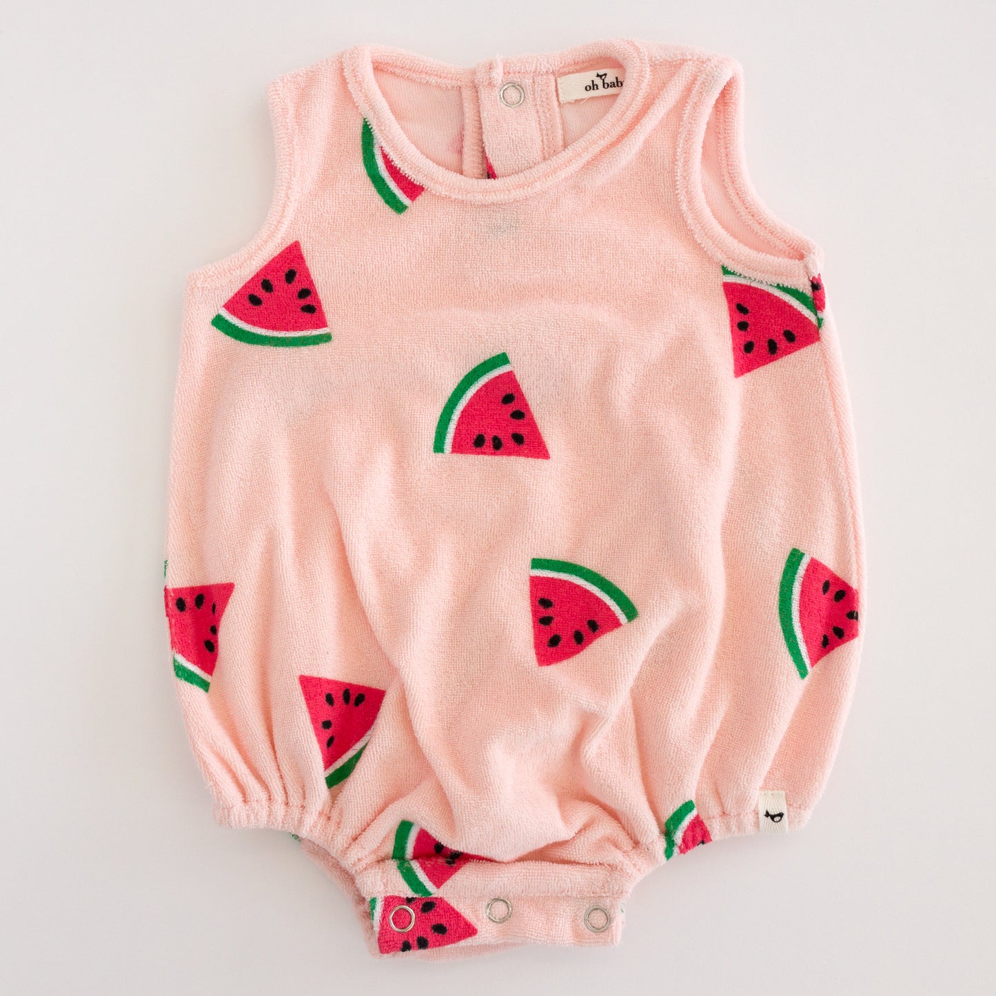 Watermelon Print Terry Bubble