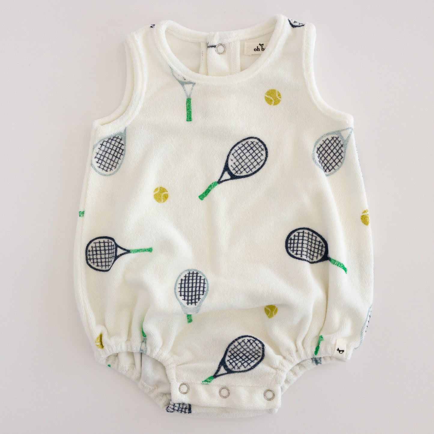 Tennis Print Terry Bubble